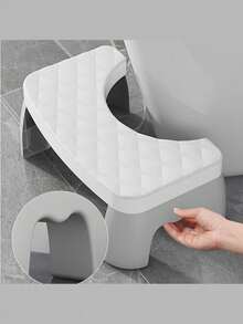 1pc Toilet Stool For Comfortable Posture, Adult Squat Toilet, Squat Toilet, Sit-Down Toilet, Sit-Down Toilet Footstool, Ergonomic Toilet Footstool, Waterproof, Durable, Multiple Colors Available, Quilted Comfort Design, Enhanced Bathroom Hygiene And Adult Squatting Support, Hygiene Enhancement, Perfect Toilet Stool For All Ages - Multicolor - View 4