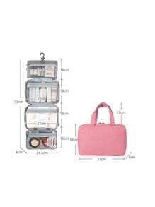 Bolsa de Higiene de Gancho Pendente com Grande Capacidade, Bolsa de Maquiagem À Prova D'água Dobrável, Organizador de Viagem, Bolsa Cosmética, Bolsa de Maquiagem, Bolsa de Viagem de Higiene, Bolsa de Armazenamento de Maquiagem para Mulheres, Bolsa de Armazenamento de Maquiagem e Lâminas, Organizador de Maquiagem Multifuncional para Praia, Férias, Negócios, Materiais Escolares para Estudante, Trabalhador de Escritório