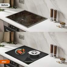 1pc, Silicone Electric Stove Top Cover Mat, Ceramic StoveTop Cover, Flat RV RangeStovetop Protector, Extra Large Silicone Dish Drying Mat, Stove Top Cover For Electric Stove, Silicone Stove Mat For Glass Top Stove, Glass Cooktop Protector, XL Dish Drying Mats For Kitchen