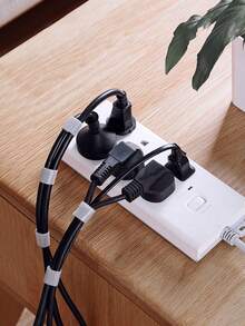 1 pieza Organizador portátil de cables, Amarre de cables, Correa de fijación de plantas, Correa enrollable de doble cara, Adecuado para almacenamiento de cables de datos, almacenamiento de cables, fijación de plantas y almacenamiento de artículos - Multicolor - Ver 2