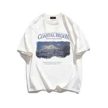 2024 Sporty Summer Aa Print Men T-Shirts Casual Breathable Tops Oversized Cotton T Shirt Male Short Sleeve Tees Shirts S-4XL.Jpg - 白色 - 查看 1