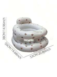 1pc Cartoon Bear Inflatable Sofa, Baby Sitting Training Chair, Children Learning Seat