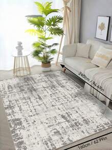 1 szt. Nowoczesny prosty szary komfortowy dywanik, dywan o dużym natężeniu ruchu, odpowiedni do sypialni, salonu, biura i wycieraczki, antypoślizgowy, zmywalny i nadający się do prania w pralce, dekoracja pokoju, prezent na parapetówkę