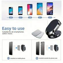 Suporte magnético giratório de 360 graus para painel de carro, suporte universal ajustável para celular em liga de zinco, apoio ergonômico para pulso em espuma viscoelástica, não à prova d'água, adequado para escritório e jogos