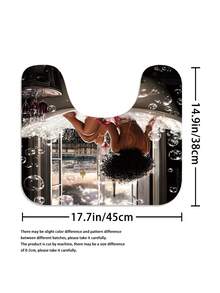 Bộ 4 rèm tắm họa tiết phòng tắm. Bao gồm một rèm tắm chống thấm nước dùng để ngăn bồn tắm, một rèm ngăn phòng tắm chống thấm nước kèm 12 móc, một thảm chùi chân chống trượt, một miếng lót bồn cầu hình chữ U và một miếng lót nắp bồn cầu. Đây là một bộ đồ dùng trang trí phòng tắm. Phụ kiện phòng tắm, Trang trí mùa thu, Trang trí phòng tắm, Trang trí trường học - Nhiều màu - Xem 9