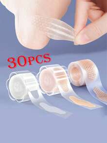 Gói 30 miếng băng dán gel hydrocolloid trị phồng rộp - Miếng đệm chăm sóc chân chống thấm nước, có keo dính dùng cho vết trầy xước gót chân, phồng rộp và giày dép - Miếng đệm giảm đau có lớp bảo vệ lót giày. - 4 chiếc (màu ngẫu nhiên) - Xem 1