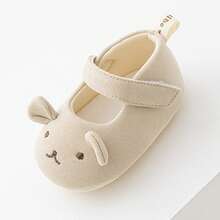 Baby Girl Dress Flats Soft Soles Cute Bear Embroidery Mary Jane Shoes Casual Walking Shoes For Newborn Toddler - Màu vàng - Xem 4