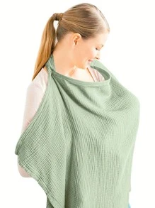 1 Stück Stillschal, atmungsaktive Stillabdeckung mit Rundhalsausschnitt für Frauen, tragbar, leicht, bietet Privatsphäre beim Stillen