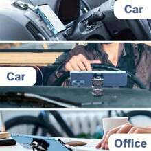 Suporte magnético giratório de 360 graus para painel de carro, suporte universal ajustável para celular em liga de zinco, apoio ergonômico para pulso em espuma viscoelástica, não à prova d'água, adequado para escritório e jogos