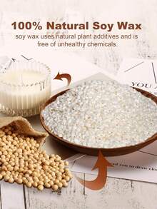 100g~1000g/Pack Natural Soy Wax For DIY Scented Candles Making , Granular Soy Wax , Home Decor Bedroom Decoration Gift Candle Making Raw Materials,Stable Burn, Melting Point 58°C - Multicolor - View 3