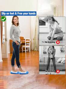 5pairs Of Mop Slippers, Used For Floor Cleaning, Washable Shoe Covers, Soft Ultra-Fine Fiber Dust Removal Mop, Mop Socks, Reusable, Suitable For Women, Men, Children, Removing Footprints And Hair, Cleaning Homes, Offices, Bathrooms, Kitchens.