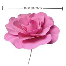 Flor artificial rosa de PE, flor de espuma, gran flor falsa, cabeza de flor europea para decoración de bodas, pared, ventana y fondo - Multicolor - Ver 8