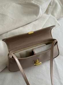 Bolso bandolera de PU con solapa, sencillo y casual. Adecuado para compras, monedero, estudiantes, mujeres jóvenes y mujeres de oficina. Perfecto para oficina, universidad, trabajo, negocios, transporte, actividades al aire libre, viajes y picnics.