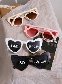 1pc/10pcs/20pcs/ Customized Bachelorette Party Heart Shaped Sunglasses, Bachelorette Beach Party Heart Shaped Sunglasses, Bridesmaids Sunglasses, Heart Shaped Sunglasses, Multi-Functional, Ornamental, Reusable, Exquisite, Stylish, High-Quality, Colorful, Modern, Custom, Personalized, Unique, Ideal Gifts For Him, Tea Room, Home, Garden, Office, For Anniversaries, For Valentine's Day, For Mother's Day, For Birthdays, For Father's Day, For Graduation, For Weddings, For Housewarming, Summer Holiday