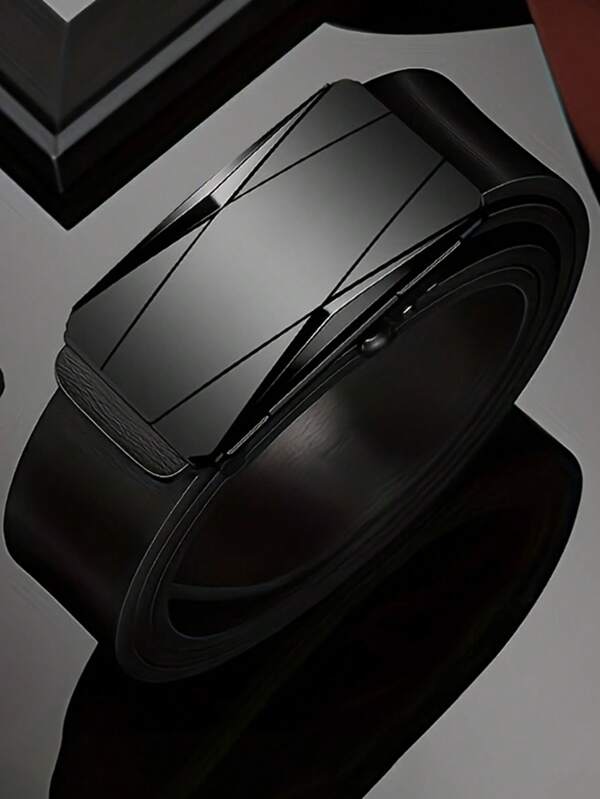 Men's Belt, Automatic Buckle Alloy Black Belt, Casual And Business Style Men's Gift, Middle-Aged And Young Men's Casual Belt, Father's Day And Valentine's Day Men's Gift