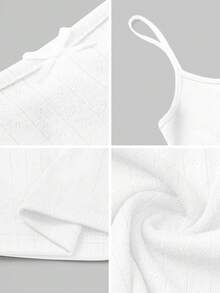 Y2K风格蝴蝶装饰修身露背白色上衣，适合居家、休闲穿着和娱乐，春季/情人节适用。