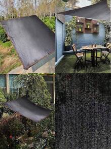 1 pieza Tela de sombrilla negra multiusos, tela de sombrilla negra espesa encriptada, borde aislante de calor perforado, red de sombra para el hogar y el jardín, adecuada para pabellones, invernaderos, jardines, terrazas, toldos