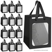 1/3/5 piezas Bolsas de regalo con ventana transparente para flores, cajas de exhibición de ramos de flores grandes, cajas de regalo plegables y portátiles
