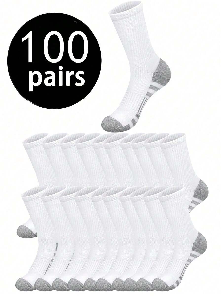 60 chiếc/50 chiếc/40 chiếc/30 chiếc/24 chiếc/20 chiếc/16 chiếc/12 chiếc/10 chiếc/8 chiếc/6 chiếc/4 chiếc/2 chiếc Tất thể thao tennis thoải mái cho nam, thích hợp mặc ngoài trời & thường ngày, mọi mùa, tất thể thao dày kháng khuẩn thấm hút ẩm màu trắng - Nhiều màu - Xem 1