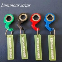 Set de 3 llaveros giratorios y luminosos - Plástico, giro de 360°, giroscopio de dedo, organizador de llaves, llaveros(combinados en 1 pieza)
