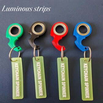 Set de 3 llaveros giratorios y luminosos - Plástico, giro de 360°, giroscopio de dedo, organizador de llaves, llaveros(combinados en 1 pieza)