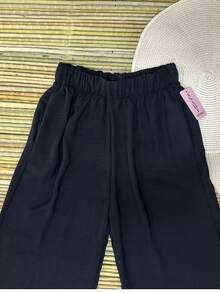 Pantalon con elastico - Negro - Ver 3