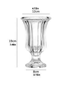 1 件欧式复古清新桌面艺术装饰花瓶，百合玻璃花瓶水培容器，用于新鲜/人造花，客厅装饰