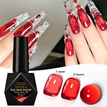 FOUR LILY 10ml Glass Jelly Gel Polish Long Lasting Colorful Spring Summer Ice Transparent Soak Off Varnish Nail Design Nails - Multicolor - View 16