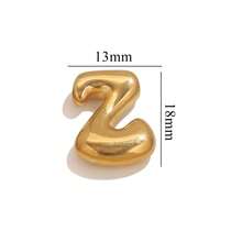 1pc Casual 304 Stainless Steel 18k Gold-Plated A-Z 26 Perforated Bubble Letter Pendant DIY Jewelry Pendant Accessories Suitable For Women's Daily Life Wear - Pendant - View 49