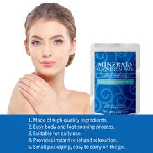 1pc Magnesium Bath Flakes Of Pure Genuine Zechstein Chloride - Resealable Magnesium Supplement Bag That Will Outperform Leading Epsom Salts - White - View 4