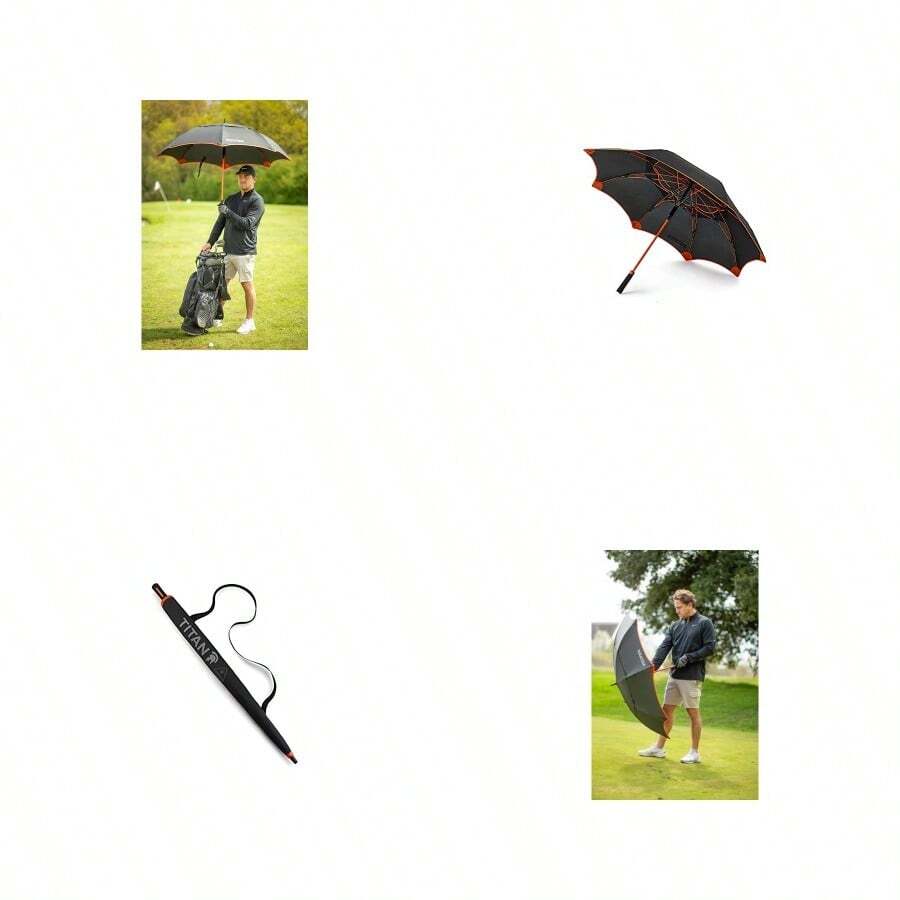 Fulton Titan 1 Black Golf Umbrella - as pic - View 1
