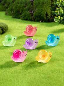 1/6/10/18pcs Resin Mini Snail Figurines, Glow In The Dark Micro Landscape Garden Pot Decor, Suitable For Indoor/Outdoor Garden Lawn Porch Balcony Patio Decoration
