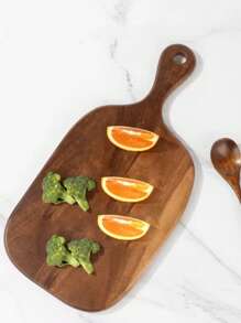 1pc Rosewood Cutting Board - Wooden Kitchen Chopping Board, Dining Table Decor, Fashionable Long Handle, Solid Wood, For Meat, Cheese, Bread, Vegetables And Fruits - Charcuterie Cheese Board, Perfect For Food Slicing And Displaying, Outdoor Picnic Camping Portable Cutting Board, Essential For Modern Country Kitchen. Ideal Gift For Valentine's Day