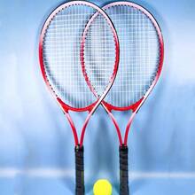 1 Pair Adult Tennis Rackets, Aluminum Alloy, Durable, High Elastic, With 1pc Tennis Ball, Family Tennis Rackets For Match And Training, Professional