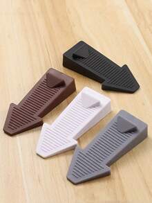 1/4 件橡胶门挡，楔形安全重型硅胶门挡，适用于所有地板类型和门缝（灰色） - 彩色 - 查看 2