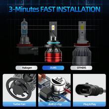 2pcs 9005/HB3 9006/HB4 H4 H1 H7 H11 9007 100000LM LED Headlight Bulbs - Super Bright High & Low Beam, 200W 6000K White Light, Aluminum Body With Fast Cooling - Red - View 10