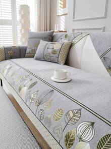 1pc Versatile Sofa Seat Cover, Modern Simple Non-Slip Sofa Cushion Cover, Dust-Proof And Washable, Light Grey Fresh And Fashionable, Soft And Fade-Resistant, Pet Friendly Protective Slipcover, Suitable For Bedroom, Office, Living Room, L-Shaped Sofa, And 1/2/3/4-Seat Sofa - Light Grey - View 5