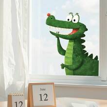卡通恐龙乙烯基窗贴，创意设计窗贴，适用于窗户、汽车、卡车、摩托车、玻璃、墙壁，自粘耐用，易撕易贴，可移除