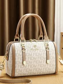 Bolsas de Moda Femininas - Tote Casual Versátil com Carteira, Couro Sintético, Fechamento com Zíper, Estampado, com Acabamento de Cordão - Para Mulheres - Adequado para Uso Diário, Compras, Encontros - Presente Perfeito para Ela
