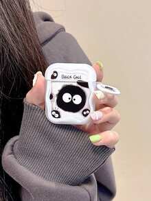 1 pieza Estuche protector creativo de bola de carbón de dibujos animados para 4/3/2, carcasa suave de cobertura completa para Apple - Blanco - Ver 2