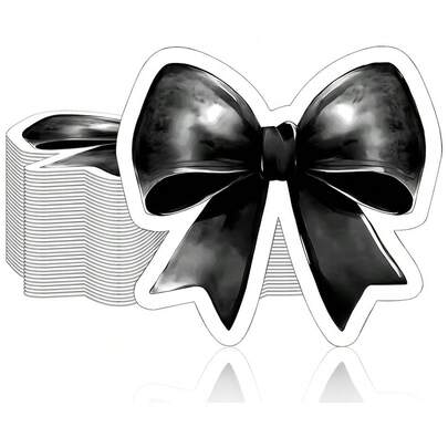 20张/40张/60张黑色蝴蝶结餐巾纸，蝴蝶结主题派对装饰，蝴蝶结餐巾纸，蝴蝶结图案，一次性餐巾纸，适用于新娘送礼会、单身派对、订婚、婚礼、下午茶、生日派对和其他场合的餐桌装饰