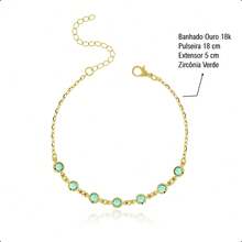 Gold Semi-Jewelry Kit Green Heart Necklace Bracelet - Elegance, Shine And A Romantic Touch In A Single Set! - 綠色 - 查看 6