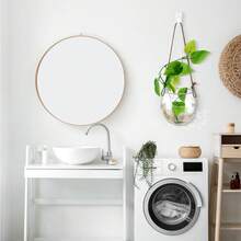 6 Pcs Wall Hanging Planter Glass Plant Pot Water Terrarium Containers Wall Vases For Flowers Air Hydroponic Propagation Glass Plant Holder Home Room Window Office(Oblate) - Oblate - View 3