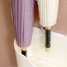 1 件可调节壁挂式雨伞架，节省空间的室内雨伞架，适用于短雨伞和长雨伞，白色