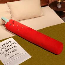 1pc Cute Cartoon Long Bar Pillow Bedroom Bed Sleeping Cylindrical Carrot, Cactus, Dinosaur, Strawberry Cushion Pillow Home Decoration Pillow Pendant Decoration - Multicolor - View 12