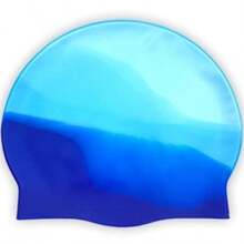 2025 New 7.48"*8.66" Silicone Colorful Waterproof Non-Chafing Swimming Cap, Suitable For Men And Women With Long Or Short Hair, Easy To Wear And Remove, Keeps Hair Dry For Swimming And Bathing, Beach Essentials, Beach Accessories, Pool Float - Multicolor - View 14