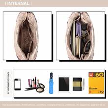Women's Chain Strap Shoulder Bag – Faux Leather Foldable Slouch Tote With Zip Closure, Casual Soft Hobo Bag For Daily Use, Work Or Going Out - Gold Pink - View 8