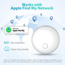 Minirastreador GPS compatible con Apple iOS, localizador AirTag, rastreador Bluetooth inteligente, conectado al sistema Apple Find My, seguimiento remoto preciso, usa batería CR2032 para larga espera (aprox. 6 meses), batería reemplazable, adecuado para rastrear personas e ítems importantes, accesorio localizador de automóvil, solo compatible con sistema iOS - Multicolor - Ver 4