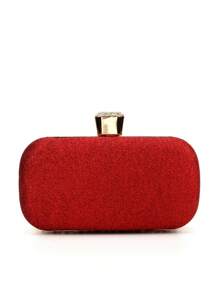 Bolsa de festa com alça de metal, bolsa clutch com diamantes para noite, bolsa clutch dourada para casamento, bolsa de ombro com corrente, pequena, presente para o Dia dos Namorados