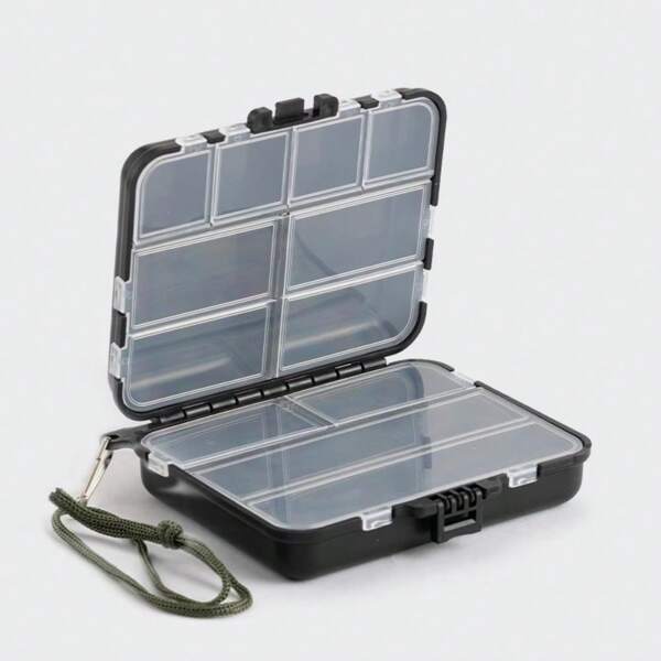 Boîtes de rangement d'appâts pour la pêche, organisateur portable réversible d'hameçons et d'appâts, petite boîte de pêche utilitaire pour les leurres